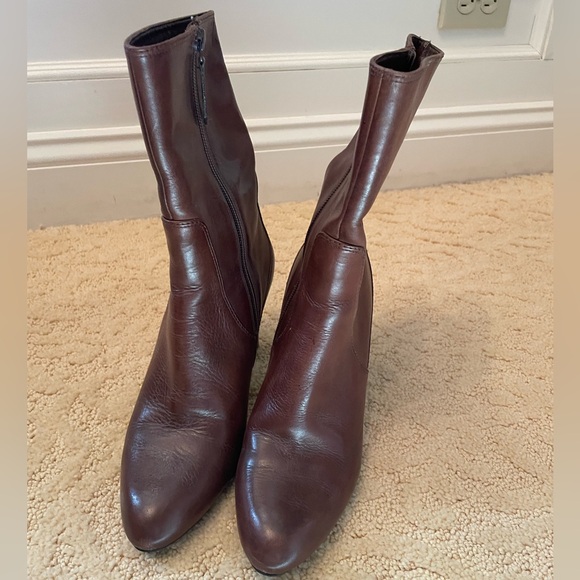 Cole Haan Shoes - Cole Haan Dark Brown Heeled Boots size 8.5